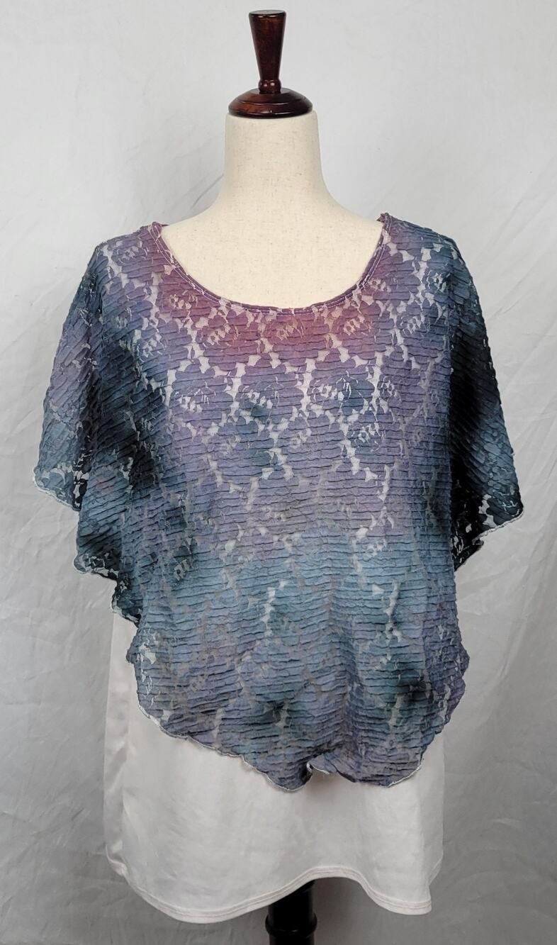 American City Wear Women's Purple and White Blouse